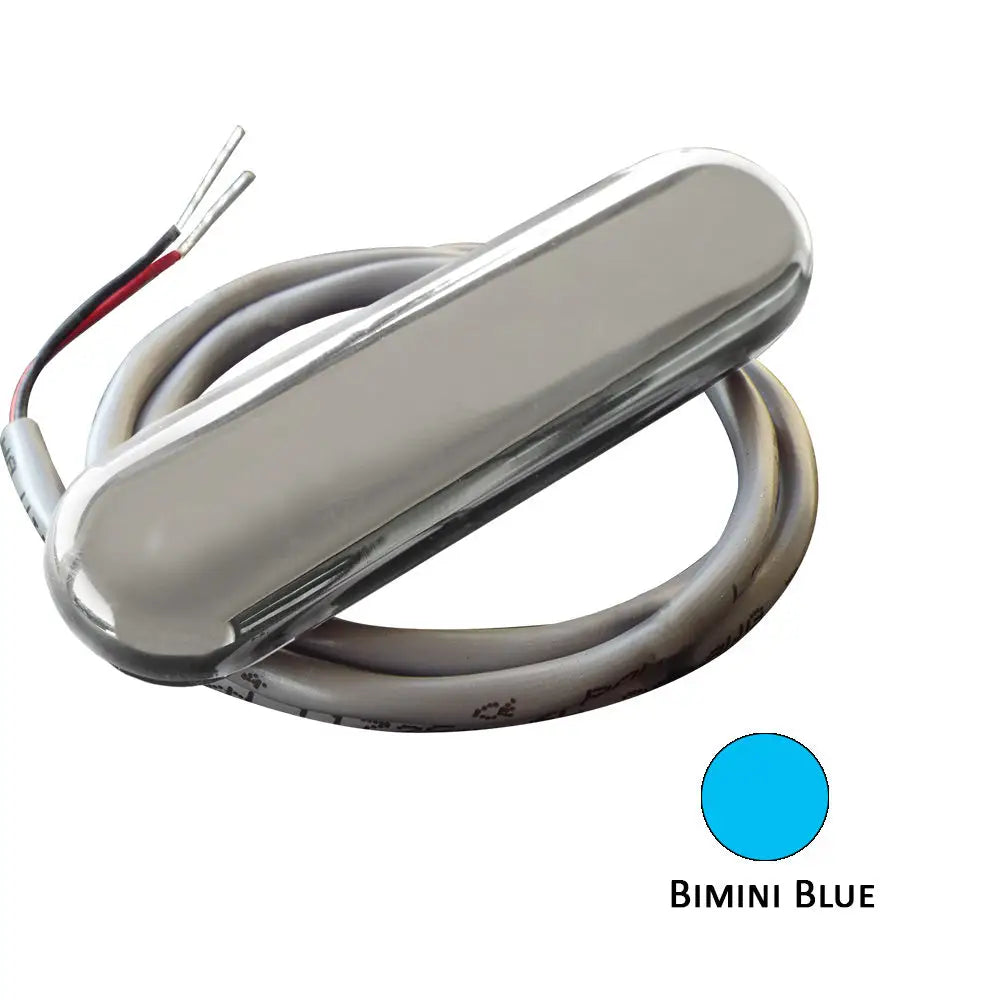 Shadow-Caster Courtesy Light w/2’ Lead Wire - 316 SS Cover - Bimini Blue - 4-Pack [SCM-CL-BB-SS-4PACK] - Interior