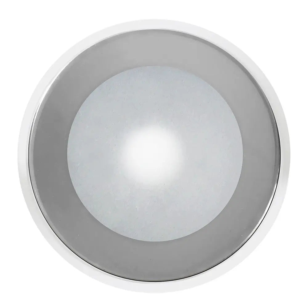 Shadow-Caster DLX Series Down Light - White Housing - RGB - Chrome Bezel [SCM-DLX-CC-CHR-WH] - Dome/Down Lights