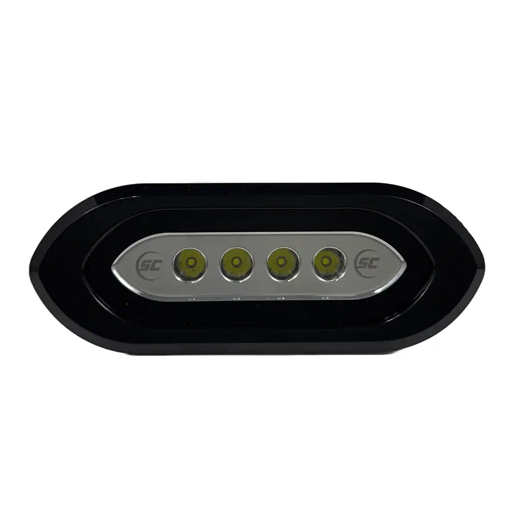 Shadow-Caster Flush Mount Spreader Light - Black Housing - White [SCM-SLF4X-GW-BK] - Flood/Spreader Lights