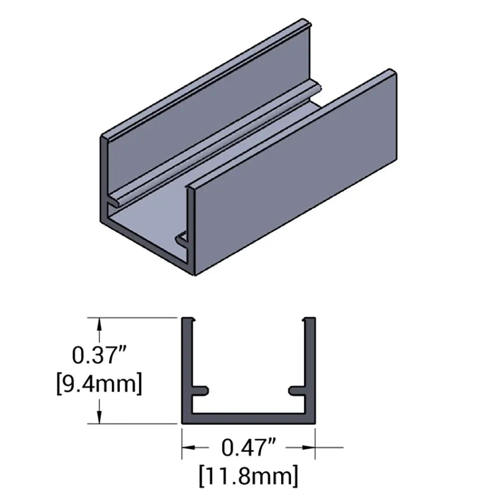 Shadow-Caster Marine Mini Neon Track - 1 Meter [SCM-AL-MINI-TRACK-HDPE-1M] - Accessories