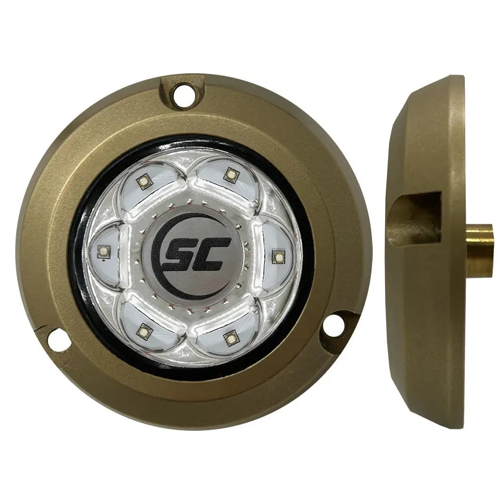 Shadow-Caster SC2 Series Bronze Surface Mount Underwater Light - Great White [SC2-GW-BZSM] - Underwater Lighting