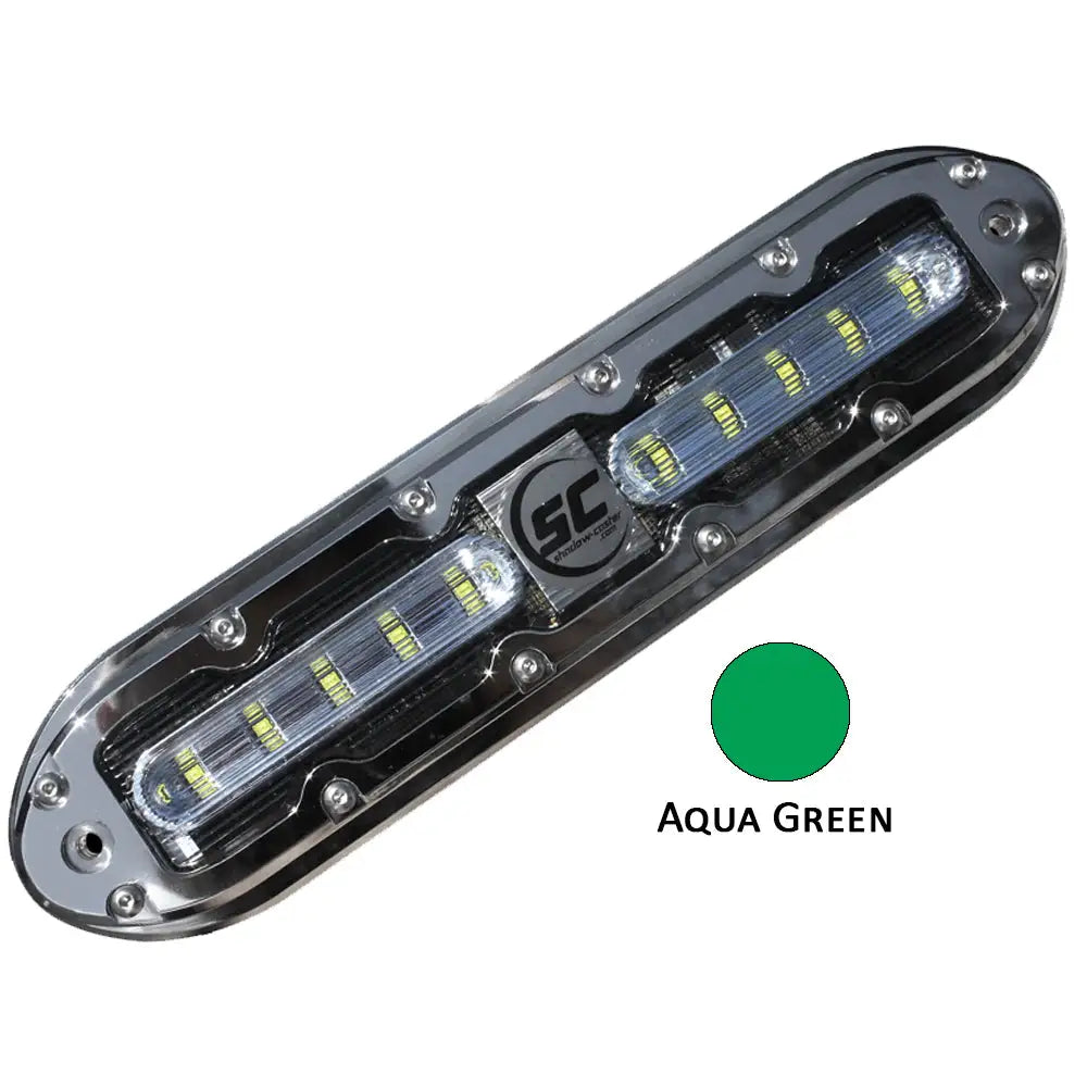 Shadow-Caster SCM-10 LED Underwater Light w/20’ Cable - 316 SS Housing - Aqua Green [SCM-10-AG-20] - Underwater Lighting