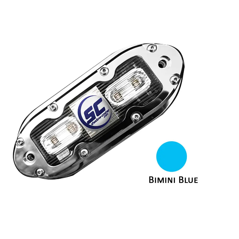 Shadow-Caster SCM-4 LED Underwater Light w/20’ Cable - 316 SS Housing - Bimini Blue [SCM-4-BB-20] - Underwater Lighting