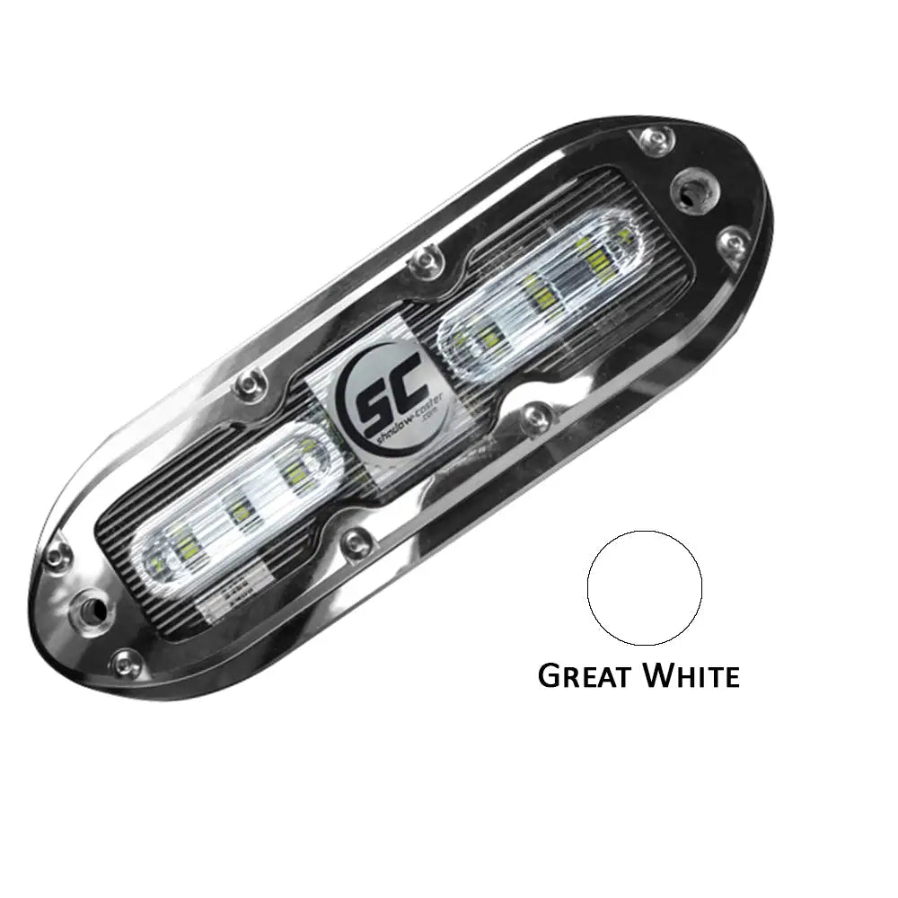 Shadow-Caster SCM-6 LED Underwater Light w/20’ Cable - 316 SS Housing - Great White [SCM-6-GW-20] - Underwater Lighting