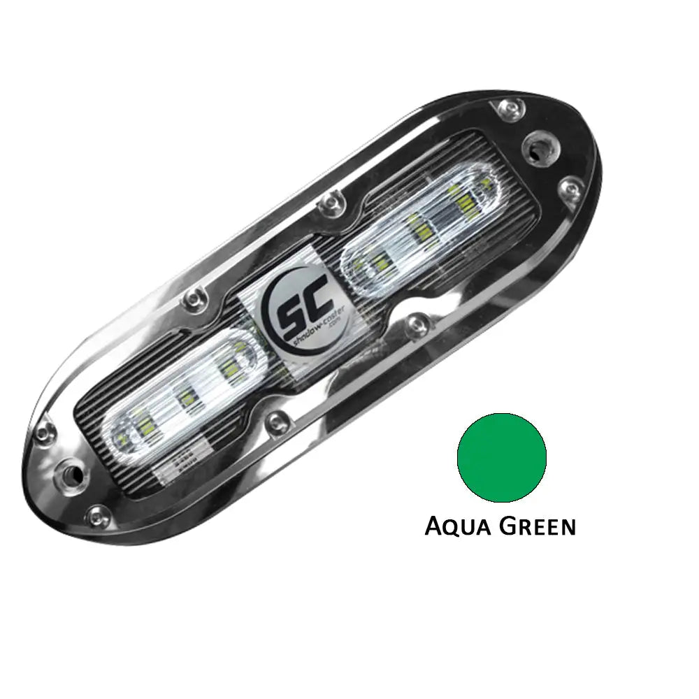 Shadow-Caster SCM-6 LED Underwater Light w/20’ Cable - 316 SS Housing - Aqua Green [SCM-6-AG-20] - Underwater Lighting