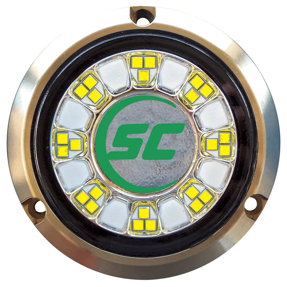 Shadow-Caster SCR-24 Bronze Underwater Light - 24 LEDs - Aqua Green [SCR-24-AG-BZ-10] - Underwater Lighting