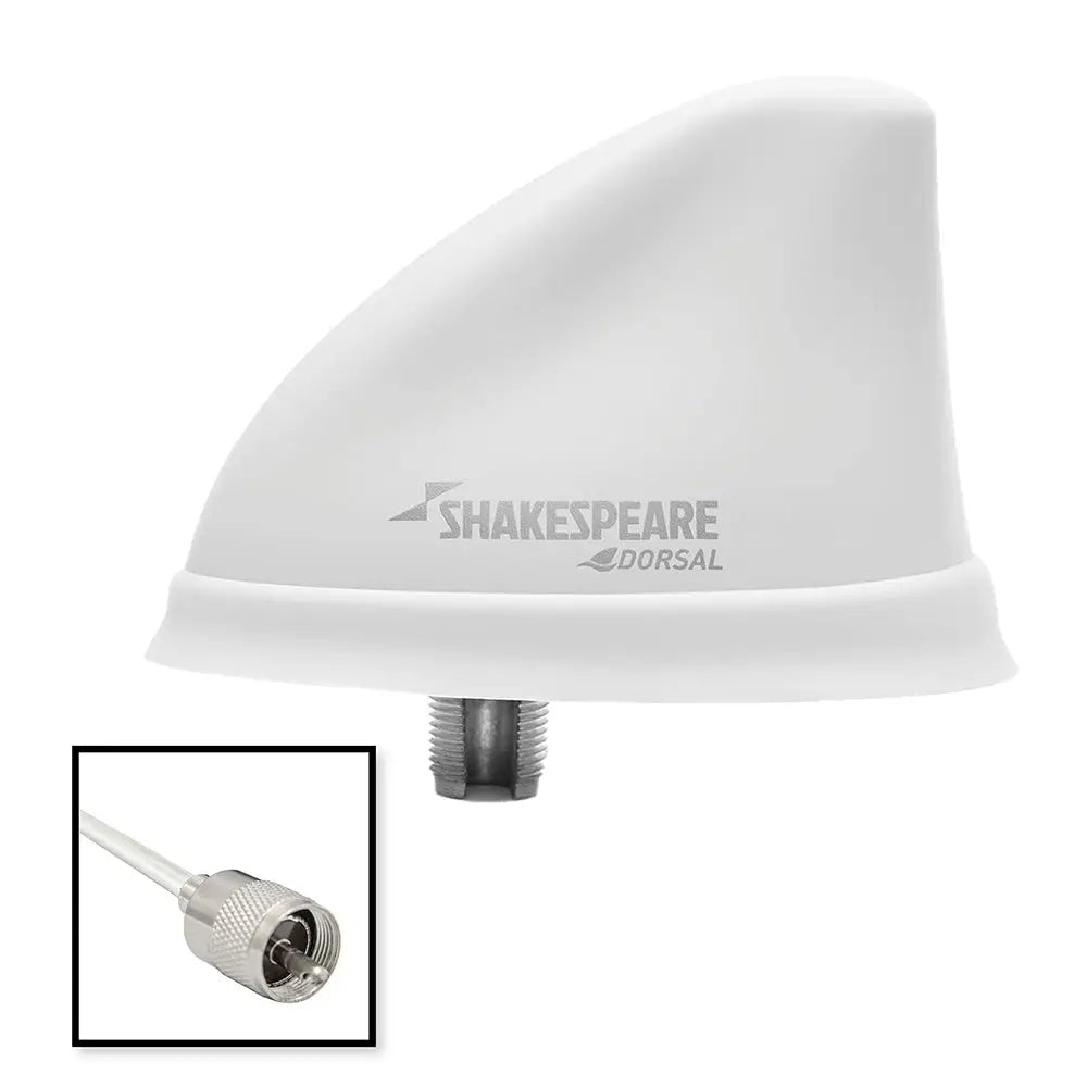 Shakespeare Dorsal Antenna White Low Profile 26 RGB Cable w/PL-259 [5912-DS-VHF-W] - Antennas
