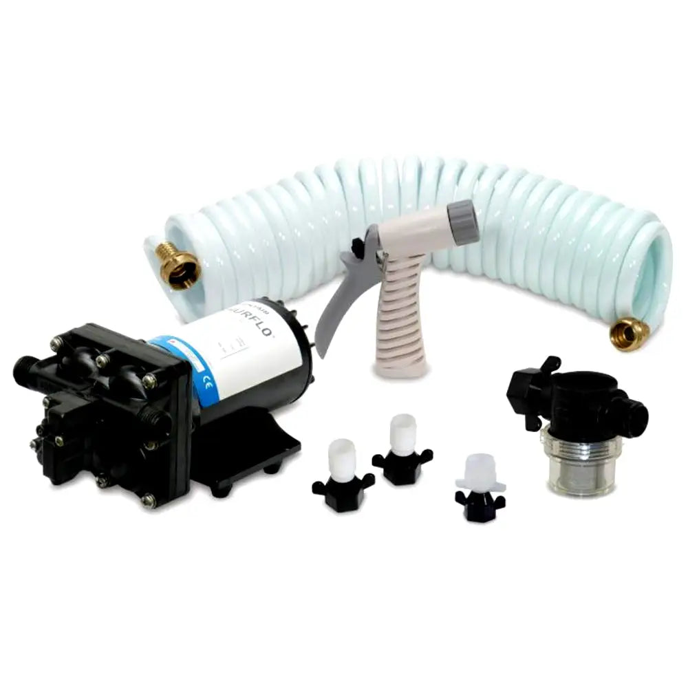 Shurflo by Pentair BLASTERII Washdown Kit - 12VDC 3.5GPM w/25 Hose Nozzle Strainer Fittings [4338-121-E07] - Washdown