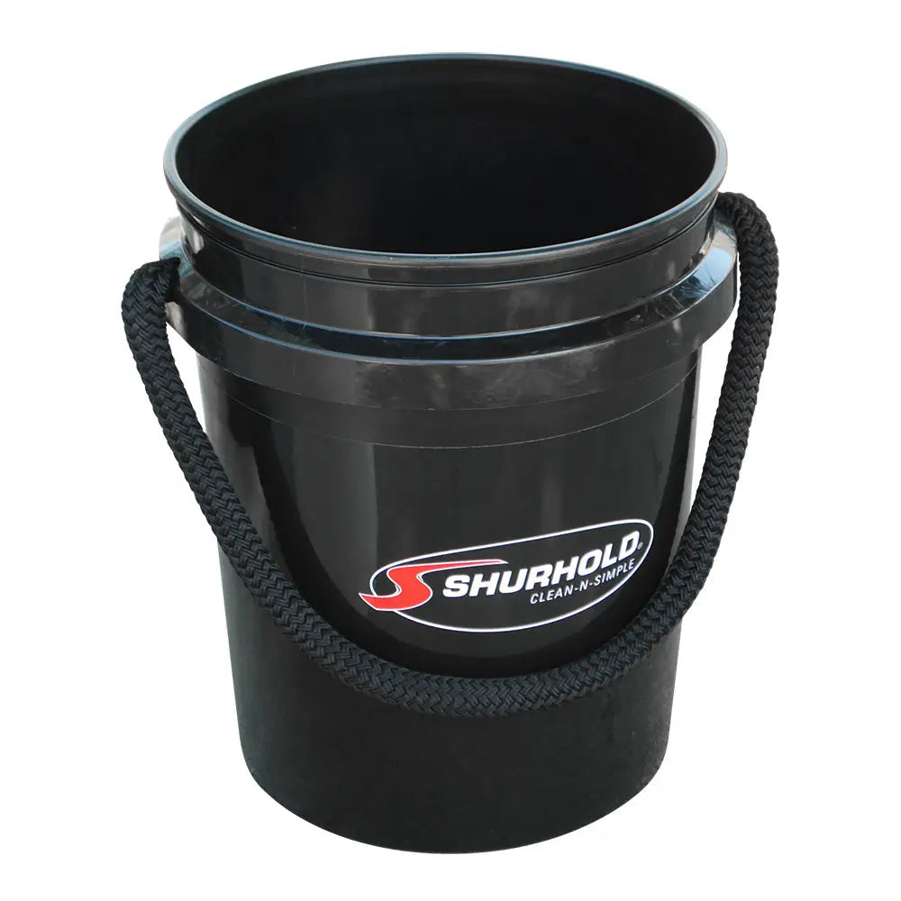 Shurhold Worlds Best Rope Handle Bucket - 5 Gallon - Black [2452] - Cleaning