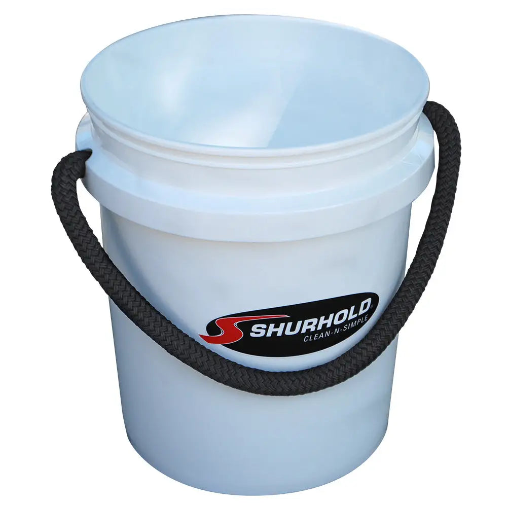 Shurhold Worlds Best Rope Handle Bucket - 5 Gallon - White [2451] - Cleaning