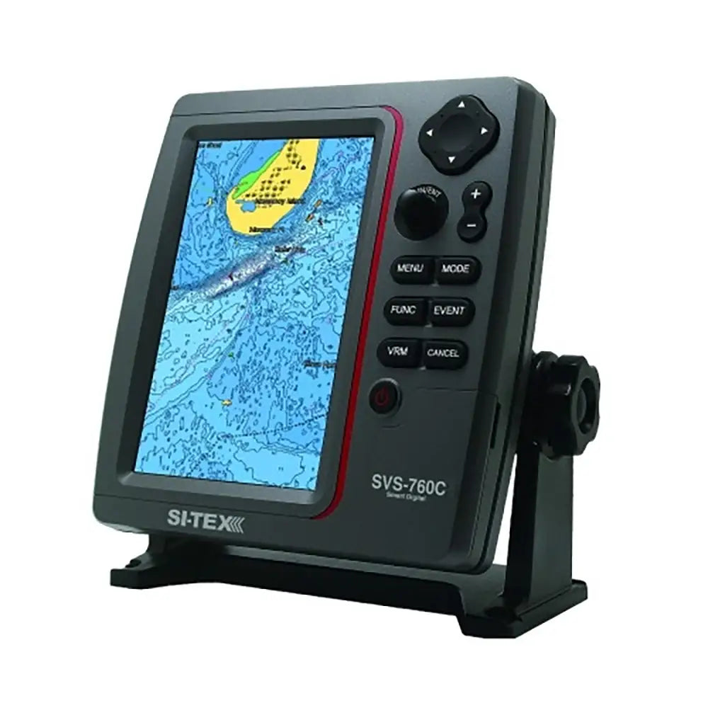 SI-TEX Standalone 7 GPS Chart Plotter System w/Color LCD External GPS Antenna C-MAP 4D Card [SVS-760C + ] - GPS