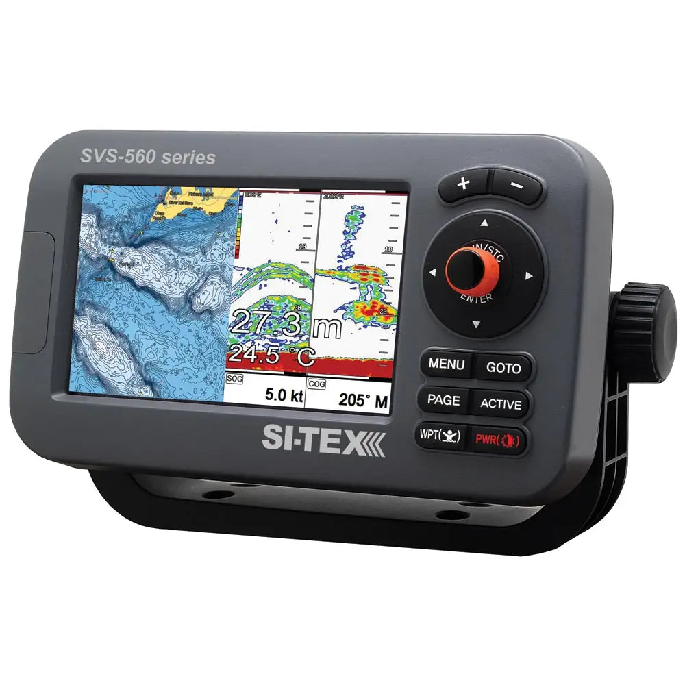 SI-TEX SVS-560CF Chartplotter - 5’’ Color Screen w/Internal GPS & Navionics + Flexible Coverage [SVS-560CF] - GPS