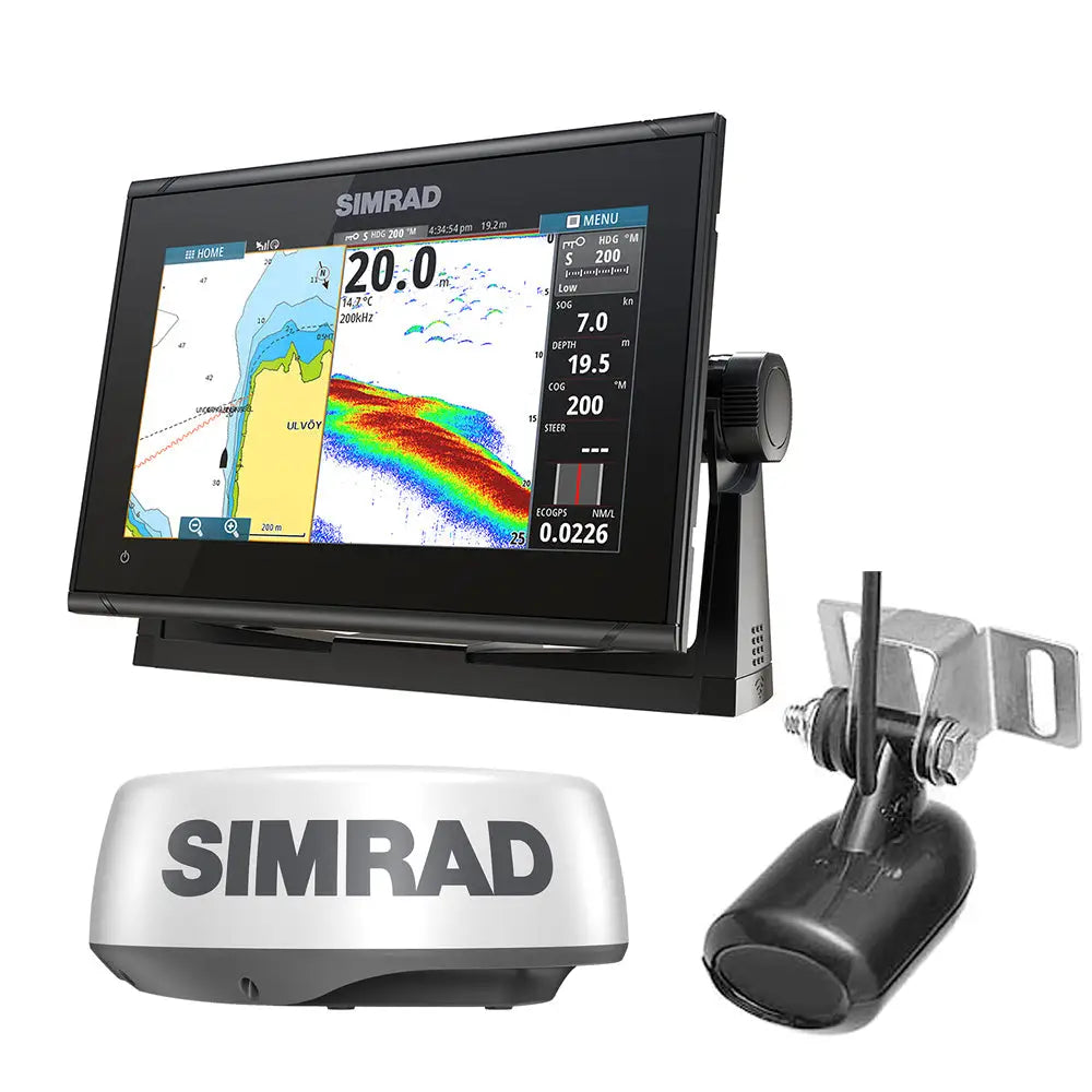 Simrad GO9 XSE Combo w/Transom Mount Transducer 83/200 kHz HALO20 Package [000-16294-001] - Radars