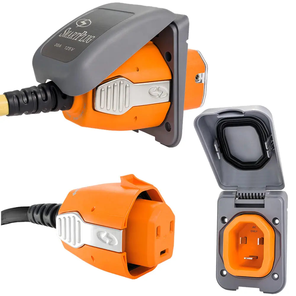 SmartPlug 30 AMP Inlet Female Cord Connector Combo - Grey [B30ASSYPG] - Shore Power