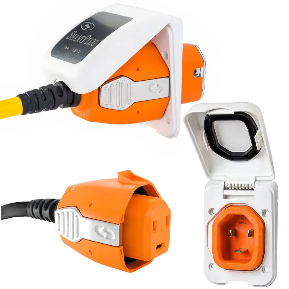 SmartPlug 30 AMP Inlet Female Cord Connector Combo - White [B30ASSYPW] - Shore Power