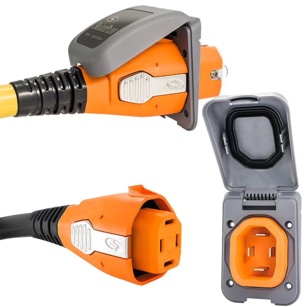 SmartPlug 50 AMP Inlet Female Cord Connector Combo - Grey [B50ASSYPG] - Shore Power