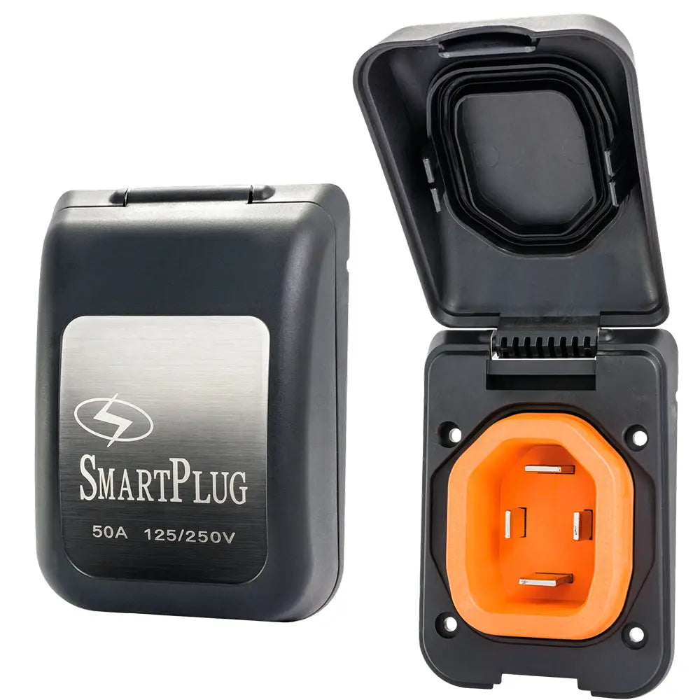 SmartPlug 50 AMP Male Non-Metallic Inlet Cover - Black [BM50PB] - Shore Power