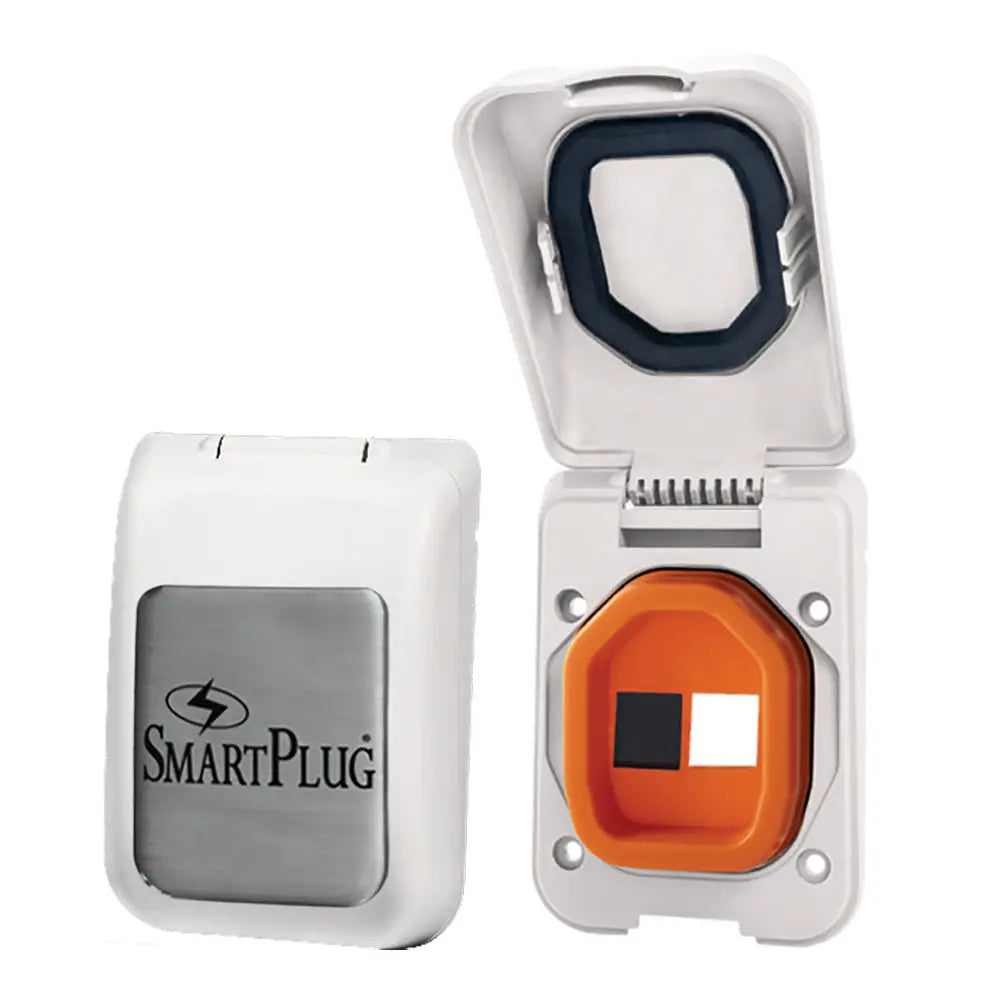 SmartPlug Data Port Case/Inlet Only - White Cover w/One Blank Plug One Open Port [BDBPW] - Shore Power