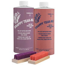 Snappy Teak-Nu Kit - 32 oz w/Formula No. 1 - 32 oz Formula No. 2 - 32 oz Bristle Brush [STN-QKIT] - Cleaning
