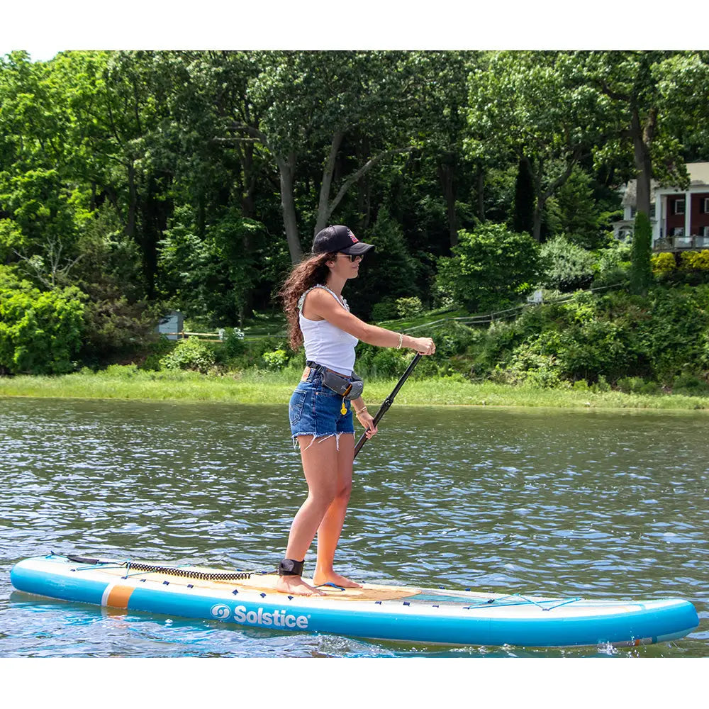 Solstice Watersports 10’6’’ Rambler Inflatable Stand-Up Paddleboard/Kayak 2-In-1 Kit w/Seat Convertible Paddle - Orange