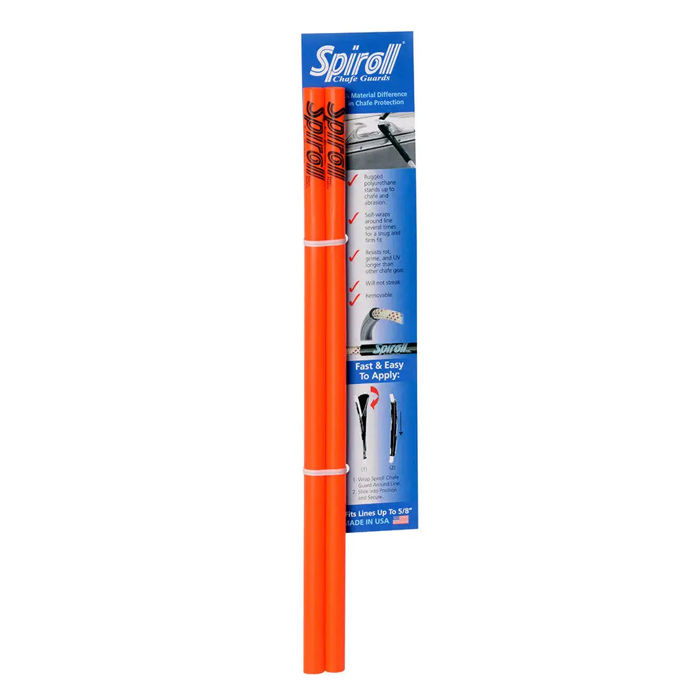Spiroll Chafe Guard Orange f/Lines up to 5/8’’ Diameter - Pair [SPL-16-O-CG] - Docking Accessories