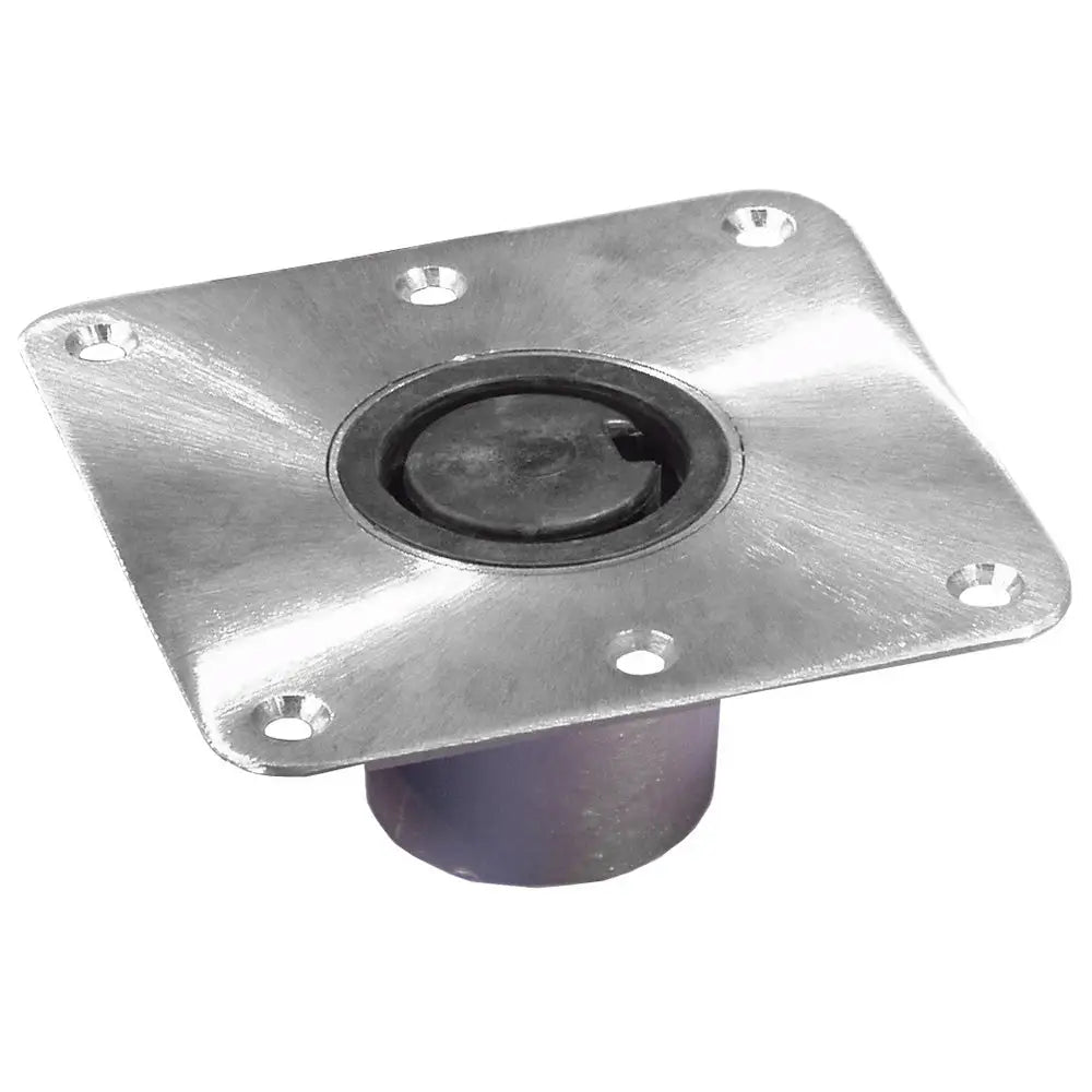7x7 Stainless Steel Square Springfield 2-3/8’’ Plug-In Base - Seating