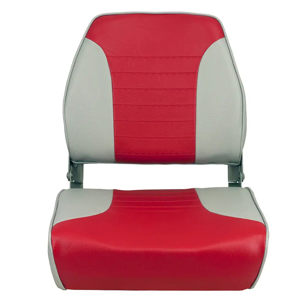 Springfield Economy Multi-Color Folding Seat - Grey/Red [1040655] - Seating