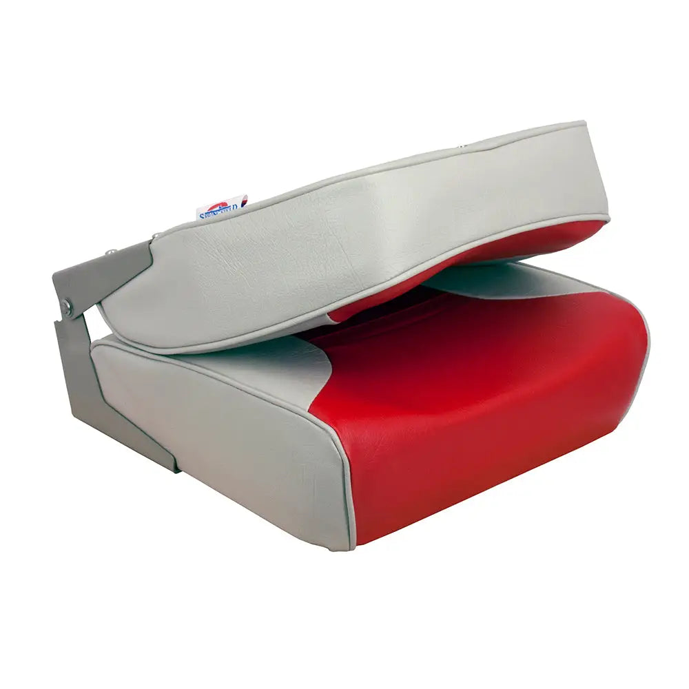 Springfield Economy Multi-Color Folding Seat - Grey/Red [1040655] - Seating