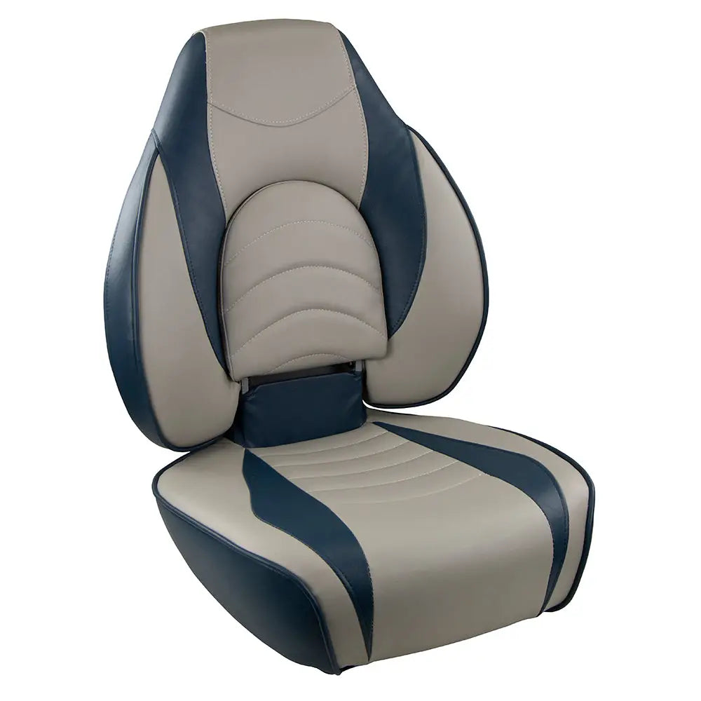 Springfield Fish Pro High Back Folding Seat - Blue/Grey [1041631-1] - Seating