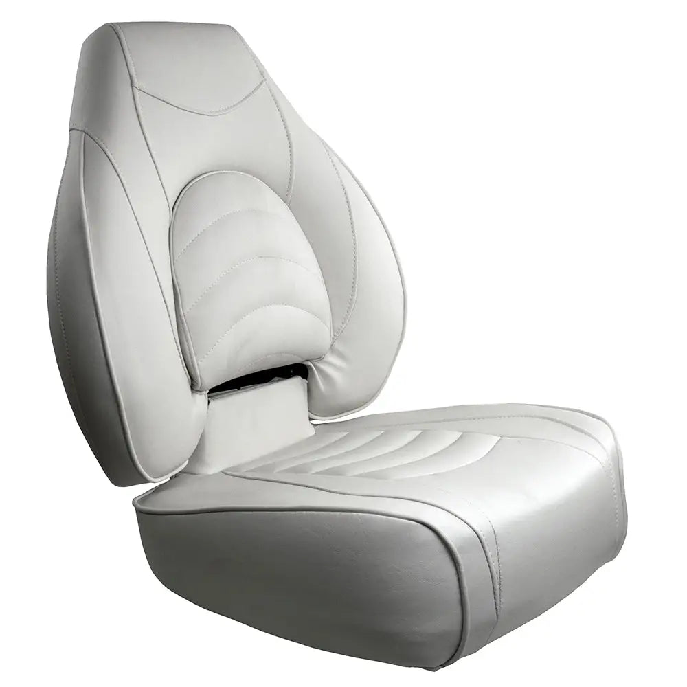 Springfield Fish Pro High Back Folding Seat - White [1041606-1] - Seating