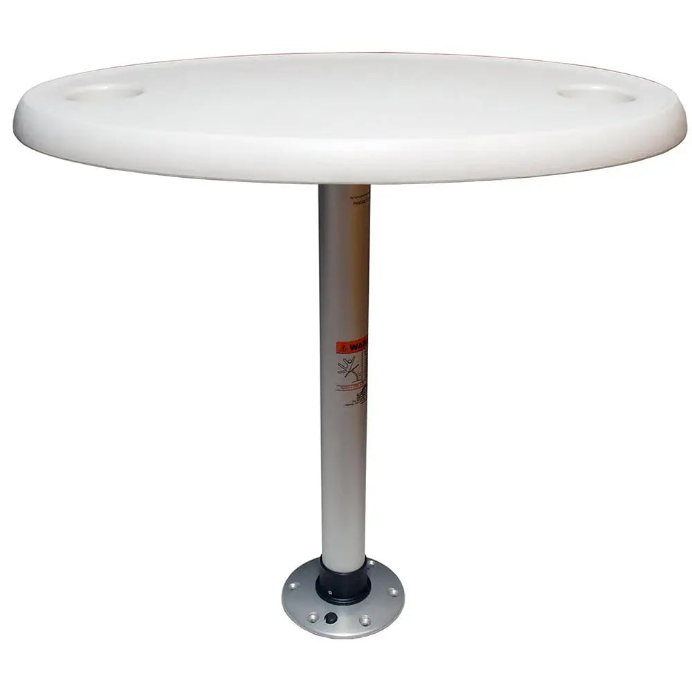 Springfield White Oval Table Package - 18’’ x 30’’ Threadlock [1690106] - Deck / Galley