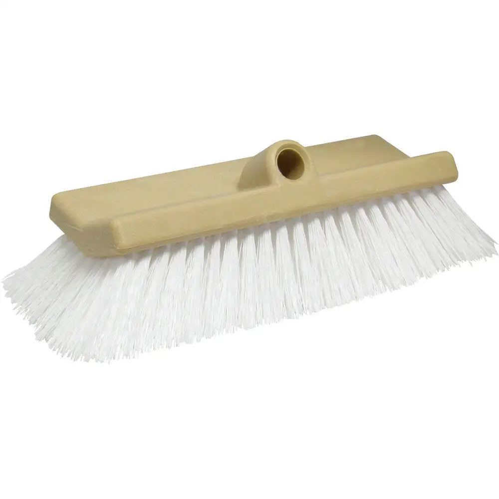 Star brite 10’’ Bi-Level Boat Cleaning Brush - Stiff Bristle White Scrubber [40016] - Cleaning
