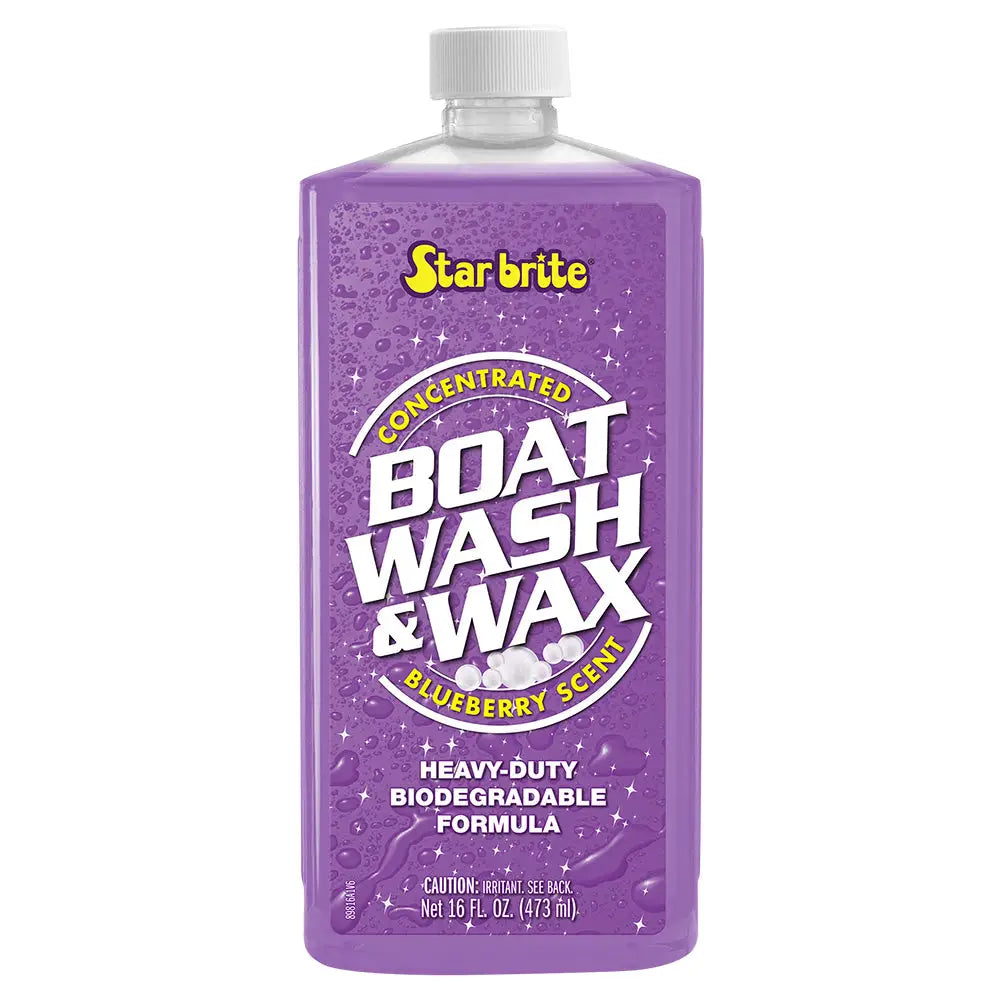 Star brite Boat Wash Wax - Heavy Duty Concentrate - Blueberry Scent - 16 oz [89816] - Cleaning