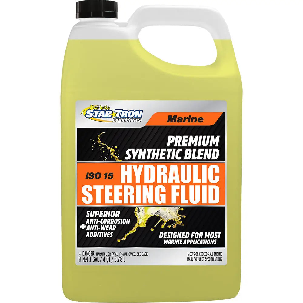 Star brite Hydraulic Steering Fluid - ISO 15 Marine Synthetic Blend - 1 Gallon [18500] - Steering Systems