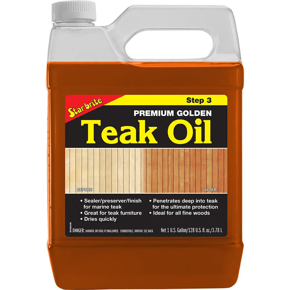 Star brite Premium Golden Teak Oil - 1 Gallon [85100] - Cleaning
