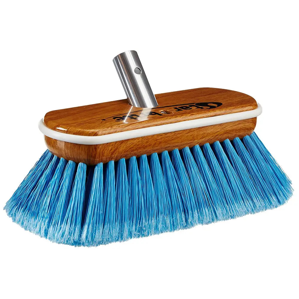 Star brite Premium Medium Blue Bristle 8’’ Synthetic Wood Block Brush [40171] - Cleaning
