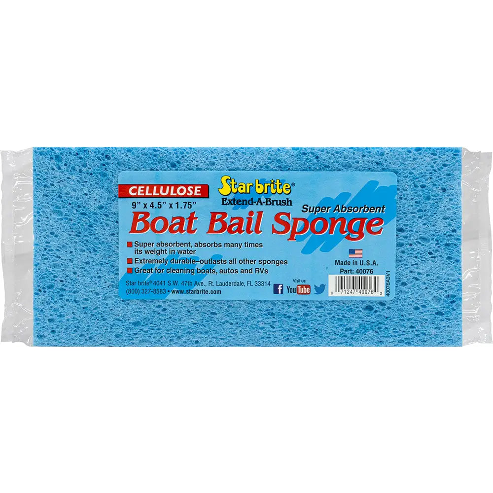 Star brite Super Absorbent Cellulose Boat Bail Sponge - 9’’ x 4.5’’ x 1.75’’ [40076] - Cleaning