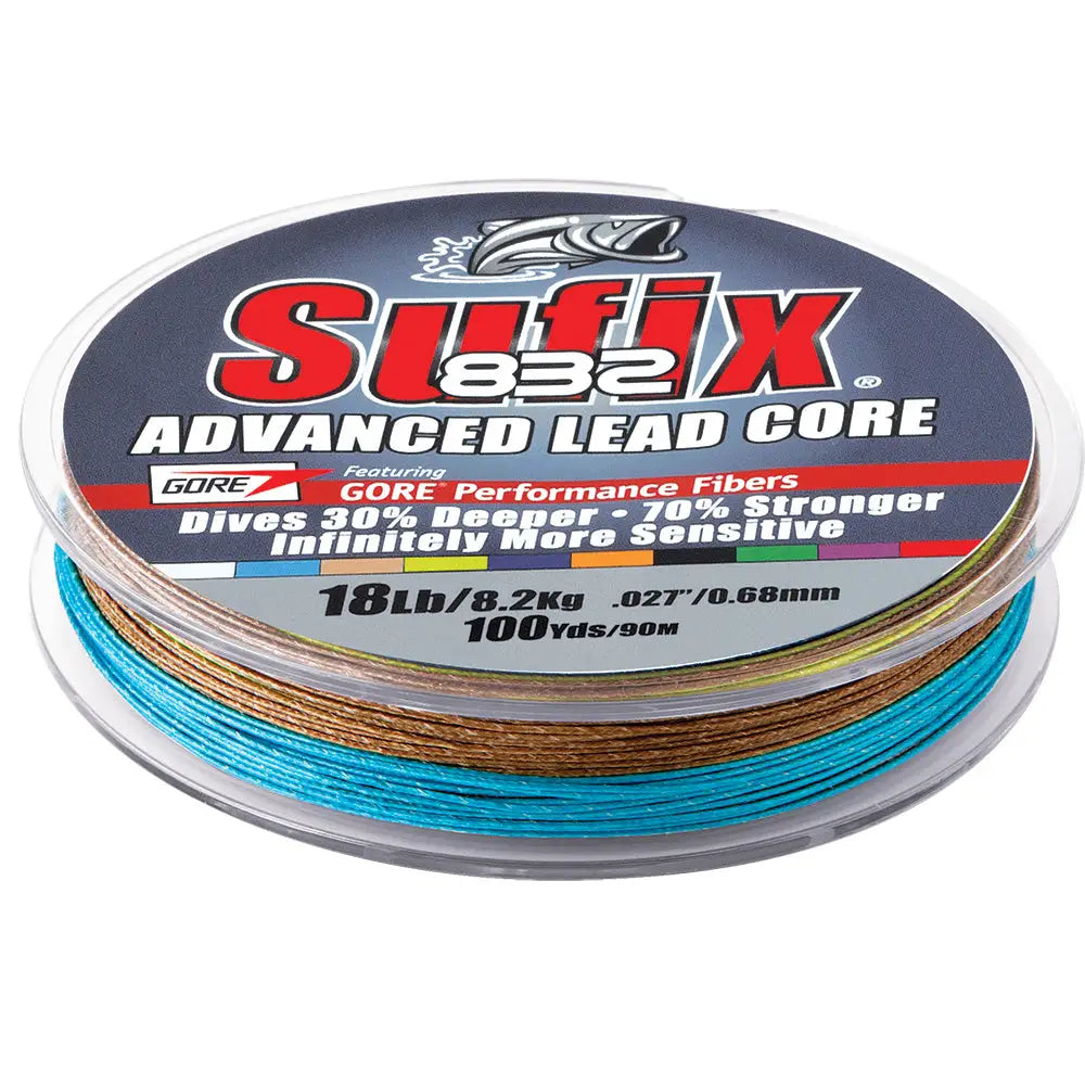 Sufix 832 Advanced Lead Core - 18lb - 10-Color Metered - 100 yds [658-118MC] - Lines & Leaders