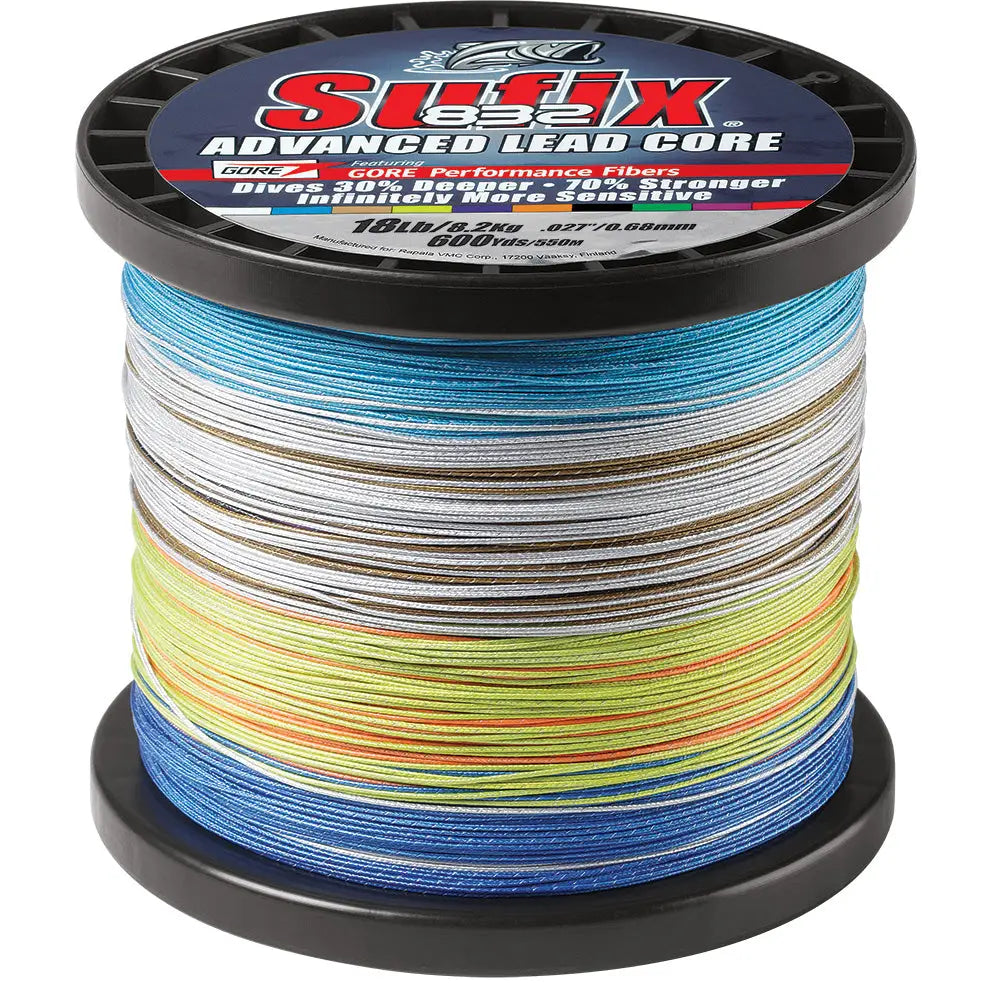 Sufix 832 Advanced Lead Core - 18lb - 10-Color Metered - 600 yds [658-318MC] - Lines & Leaders