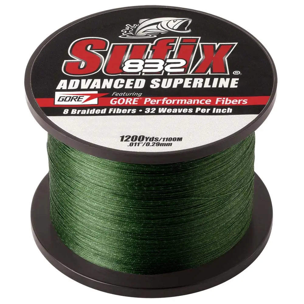 Sufix 832 Advanced Superline Braid - 30lb - Low-Vis Green - 1200 yds [660-330G] - Lines & Leaders