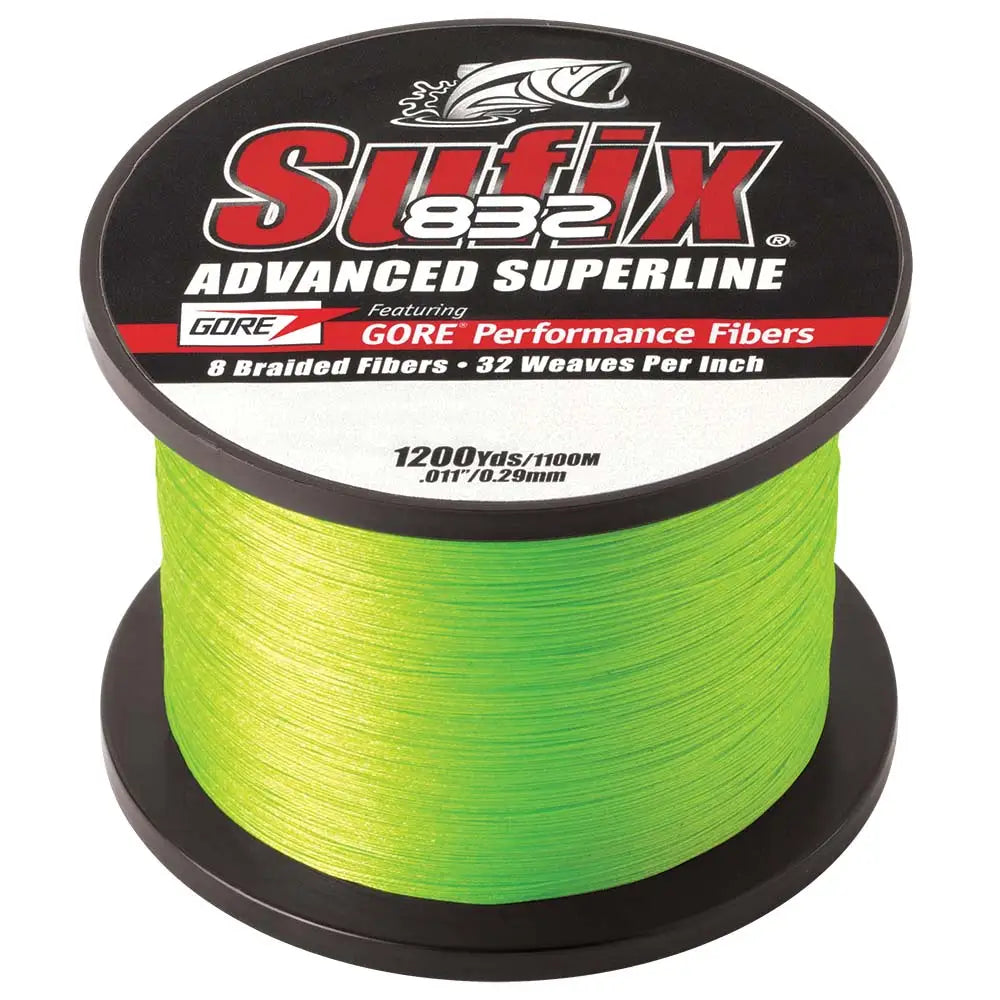 Sufix 832 Advanced Superline Braid - 30lb - Neon Lime - 1200 yds [660-330L] - Lines & Leaders