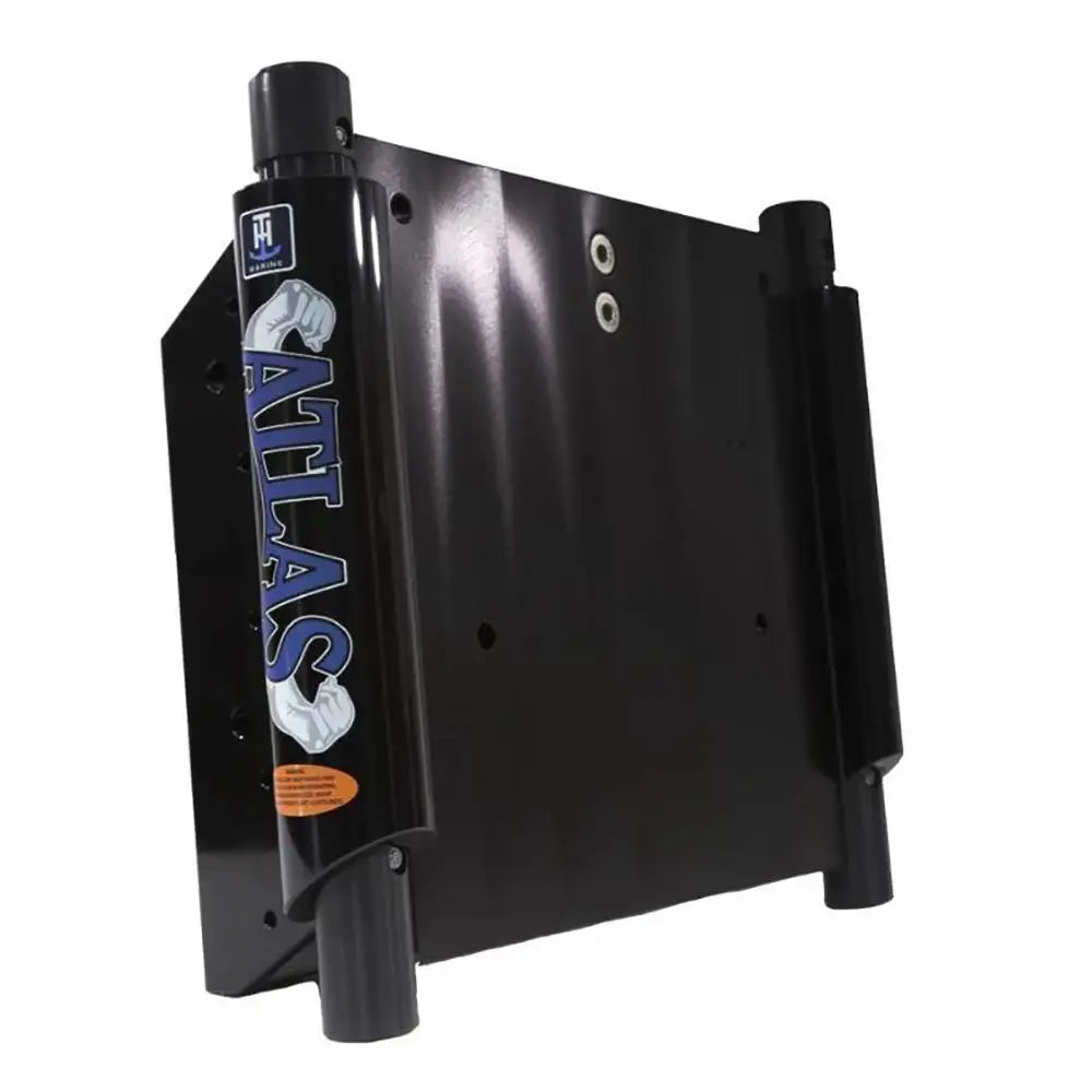 T-H Marine ATLAS 12’’ Set Back Hydraulic Jack Plate - Gloss Black Anodized [AHJ-12V-B-DP] - Jack Plates