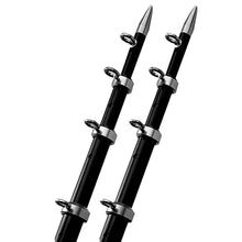 TACO 15’ Black/Silver Outrigger Poles - 1-1/8’’ Diameter [OT-0442BKA15] - Outriggers