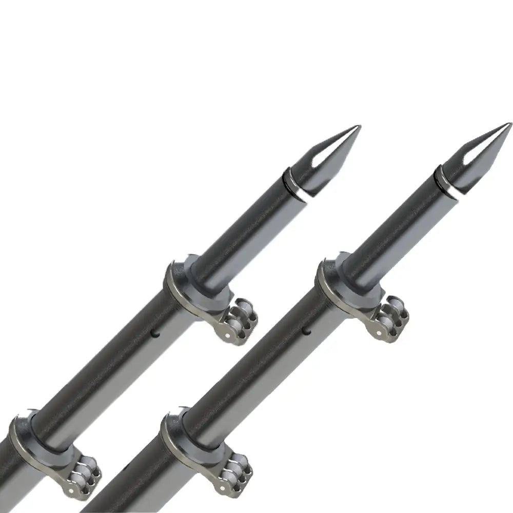 TACO 18 Deluxe Outrigger Poles w/Rollers - Silver/Black [OT-0318HD-BKA] - Outriggers