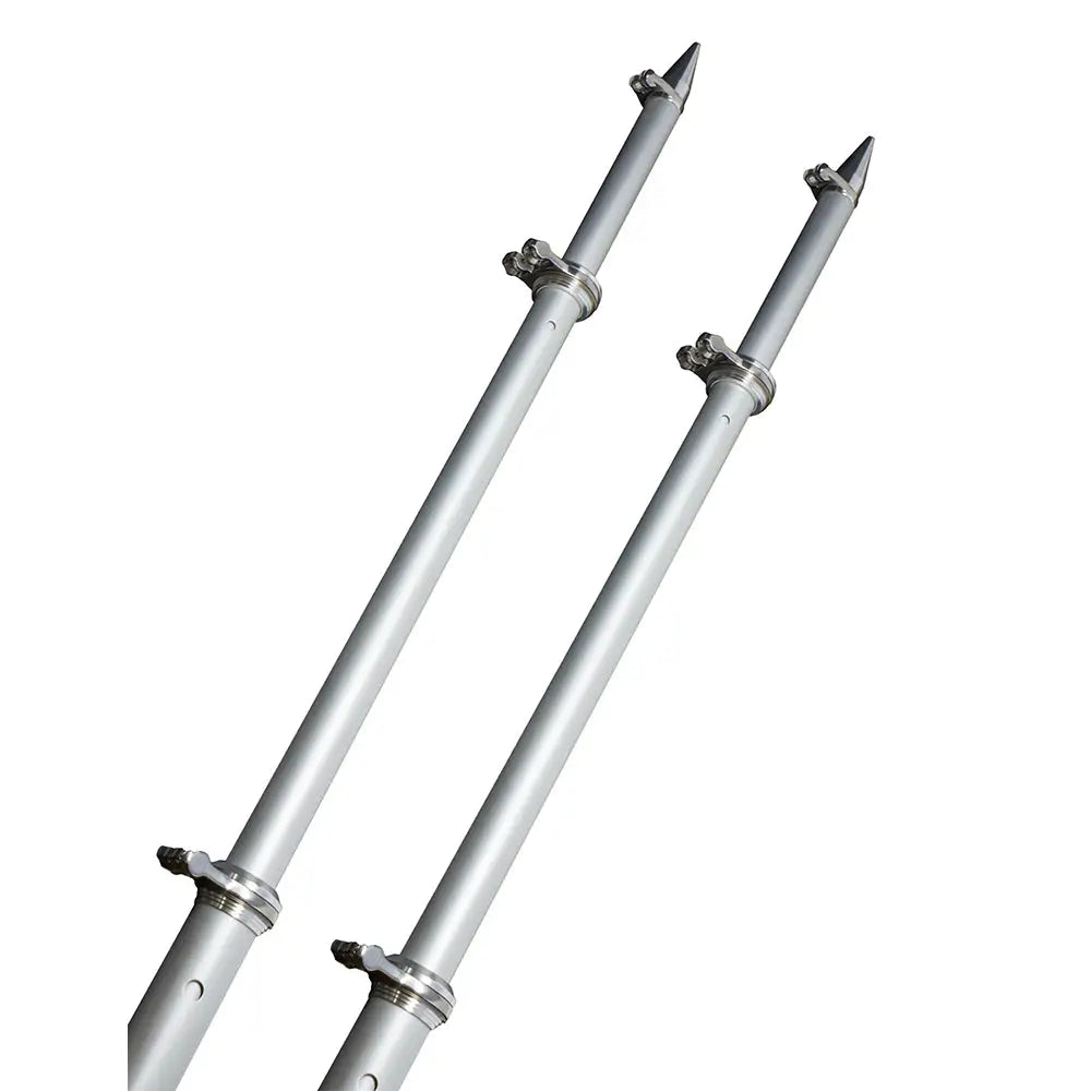 TACO 18 Deluxe Outrigger Poles w/Rollers - Silver/Silver [OT-0318HD-VEL] - Outriggers