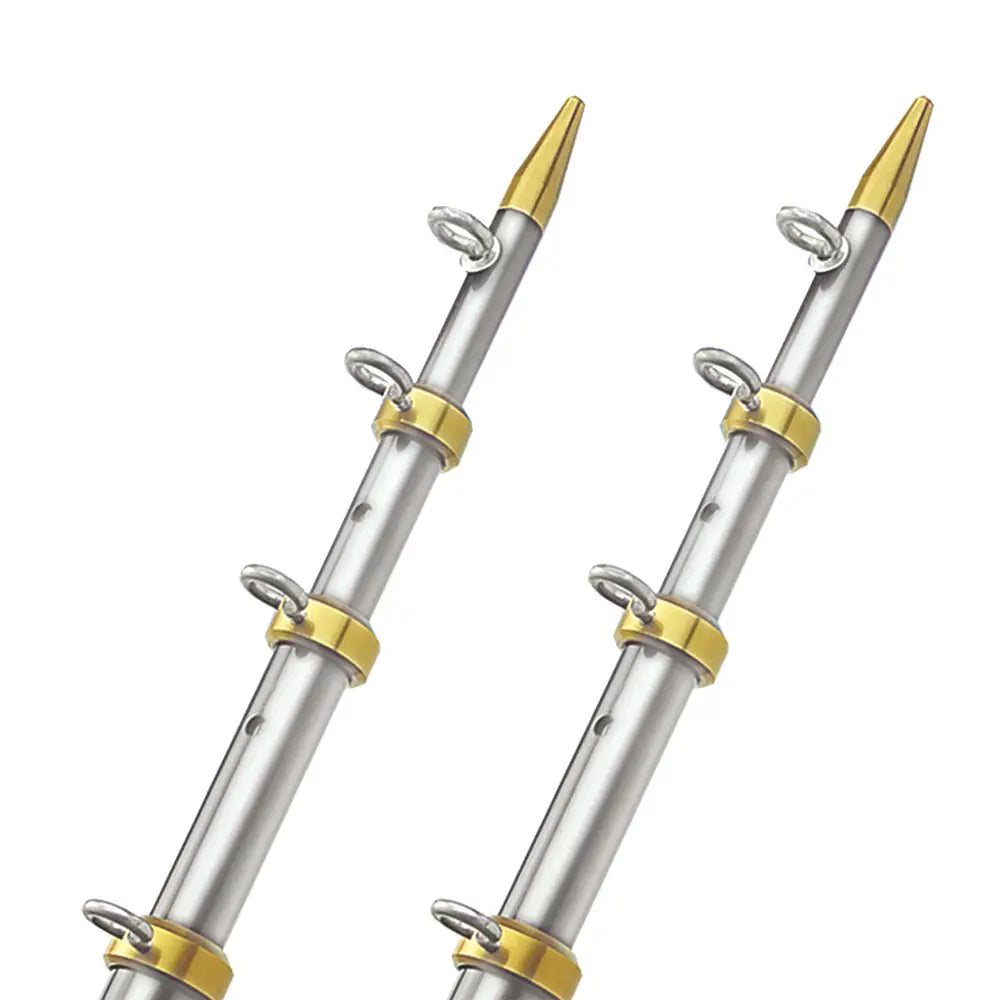 TACO 18’ Telescopic Outrigger Poles HD 1-1/2’’ - Silver/Gold [OT-0551VEL186] - Outriggers