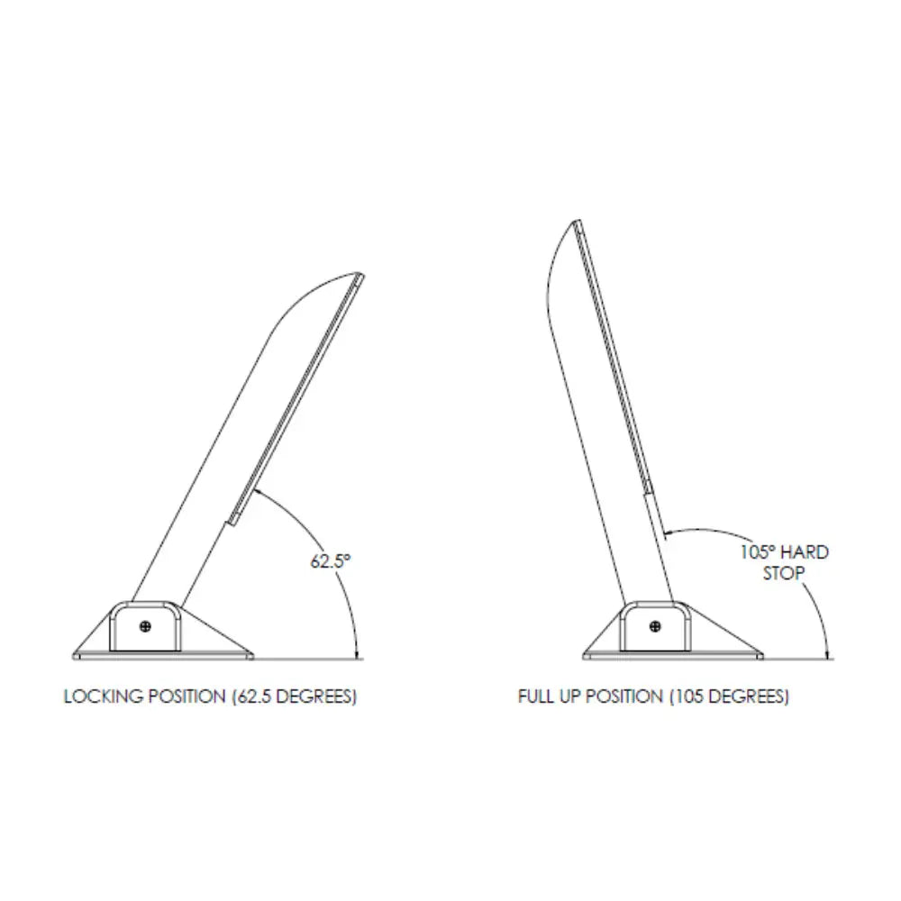 TACO Command Ratchet Hinge 18 1/2’’ 316 Stainless Steel Polished w/Hard Stop [H25 0048] Hinges