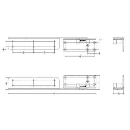 TACO Command Ratchet Hinge 18 1/2’’ 316 Stainless Steel Polished w/Hard Stop [H25 0048] Hinges
