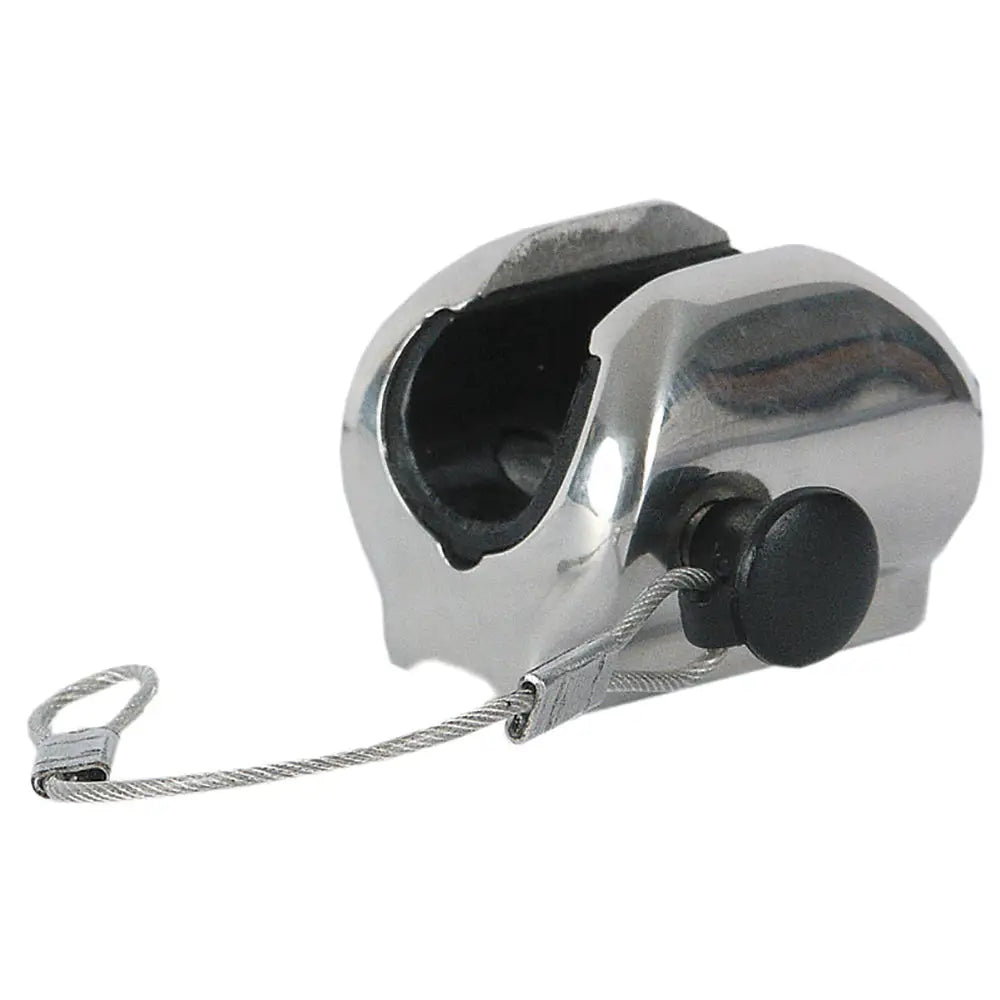 TACO Concave Deck Hinge w/Pin Lanyard - Fits 7/8’’ Tube [F13-0242/244BN-1] - Bimini Top Fittings