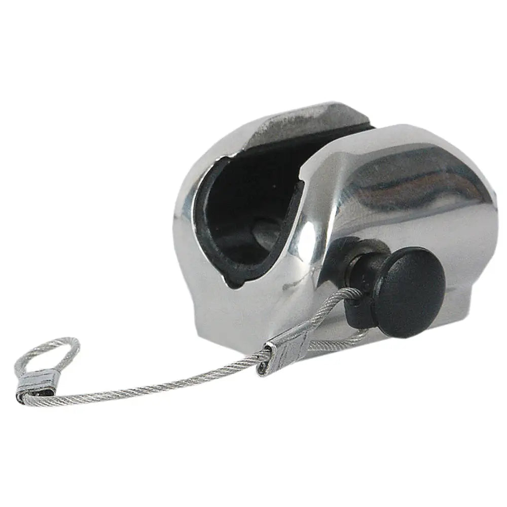 TACO Flat Deck Hinge w/Pin Lanyard - Fits 7/8’’ Tube [F13-0241/244BN-1] - Bimini Top Fittings